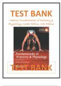 Test Bank Martini, Fundamentals of Anatomy & Physiology, Global Edition, 11th Edition