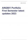  AIN2601 Semester 1 Practical Accounting Data Processing Department of Management Accounting