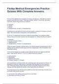 Fisdap Medical Emergencies Practice Quizzes With Complete Answers&period;