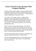 Series 6 Practice Exam Questions With Complete Solutions