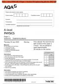AQA A-level PHYSICS Paper 3 Section B Engineering physics 2023 QP (7408/3BC)