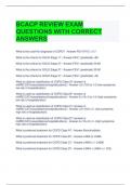 BCACP REVIEW EXAM QUESTIONS WITH CORRECT ANSWERS 