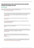 HESI MEDSURG EXAM STUDY GUIDE QUESTIONS AND ANSWERS VERIFIED 100&percnt; NEWEST FOR 2023