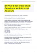 BCACP Endocrine Exam Questions with Correct Answers 