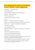 BTec Digital Information Technology Level 2 &lpar;GCSE&rpar;- exam component &rpar; &lpar;Solved Questions 100&percnt; VERIFIED QUESTIONS AND ANSWERS&rpar; 