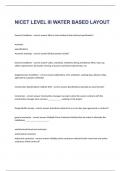 NICET LEVEL III WATER BASED LAYOUT exam questions and 100&percnt;correct answers