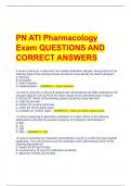 PN ATI Pharmacology  Exam QUESTIONS AND  CORRECT ANSWERS