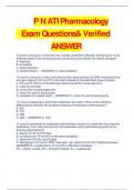 P N ATI Pharmacology   Exam Questions& Verified  ANSWER