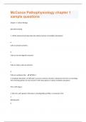 McCance Pathophysiology chapter 1 sample questions |Questions and Answers(A+ Solution guide)