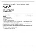 AQA A-level POLITICS Paper 3  Political ideas JUNE 2023 QP