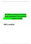 ATI Pharmacology Proctored exam questions and answers Latest review 