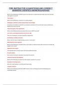 FIRE INSTRUCTOR III QUESTIONS AND CORRECT ANSWERS &lpar;VERIFIED ANSWERS&rpar;&vert;AGRADE