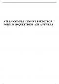 ATI RN Comprehensive Predictor  Form B Review