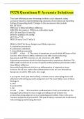 PCCN Questions & Accurate Solutions
