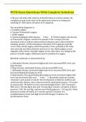 PCCN Exam Questions With Complete Solutions