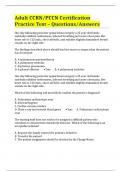 Adult CCRN&sol;PCCN Certification Practice Test &ndash; Questions&sol;Answers