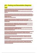ATI - Testing and Remediation Beginning Test&lpar;2023&sol;2024&rpar;Questions &  Answers&lpar;100&percnt; Verified Answers&rpar;