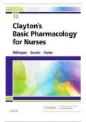 Test Bank For Clayton's Basic Pharmacology for Nurses 18th Edition||ISBN NO-10 0323550614, ISBN NO-13 978-0323550611,All Chapters,Complete Guide A+