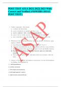 POST TEST ATLS 2021| 2022| 2023|2024 With  Correct and Verified ANSWERS (SOAL  POST TEST). latest updated version