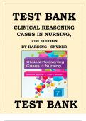 Clinical Reasoning Cases in Nursing 7th Edition Harding Snyder Test Bank.