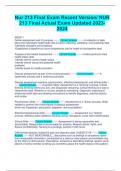 Nur 213 Final Exam Recent Version&sol; NUR 213 Final Actual Exam Updated 2023- 2024