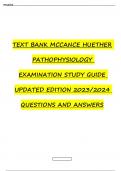 Text bank mccance huether pathophysiology examination study guide updated edition 2023 2024 questions and answers