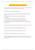 HCD 303 Study Questions  &vert; Latest 2023 - 2024 &vert; Verified &vert; Guaranteed Success &vert; 22 Pages