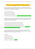 Pharmacology HESI Bundled Exams with Complete Solution 2023&sol;24 &vert; Verified &vert; Guaranteed Success