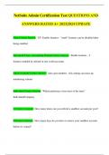 NetSuite Admin Certification Test QUESTIONS AND ANSWERS RATED A&plus; 2023&vert;2024 UPDATE