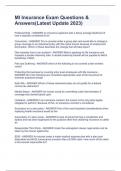 MI Insurance Exam Questions & Answers&lpar;Latest Update 2023&rpar;
