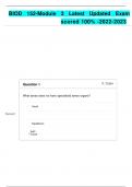 BIOD 152-Module 3 Latest Updated Exam scored 100&percnt; -202-2024