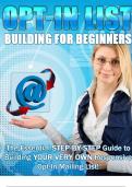 Opt-in List Building for Beginners