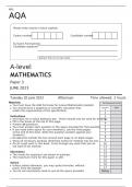  AQA A-level MATHEMATICS Paper 3 JUNE 2023 FINAL QUESTION PAPER 
