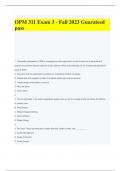 OPM 311 Exam 3 - Fall 2023 Guarateed pass