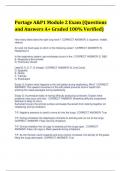 Portage A&P1 Module 2 Exam (Questions and Answers A+ Graded 100% Verified)