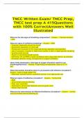 TNCC Written Exam/ TNCC Prep, TNCC test prep A 415Questions with 100% CorrectAnswers Well  illustrated