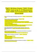 TNCC Written Exam&sol; TNCC Prep&comma; TNCC test prep A 415Questions with 100&percnt; CorrectAnswers Well  illustrated