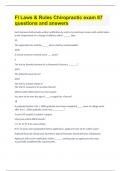 FLORIDA LAWA AND RULES CHIROPRACTIC BUNDLED EXAMS&vert;ALL GRADED A&plus;&vert;VERIFIED FOR ACCURACY&vert;DOWNLOAD T PASS