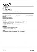 AQA A LEVEL ECONOMICS PAPER 2  QUESTION PAPER MAY 2023(7136/2 :national and international economy)