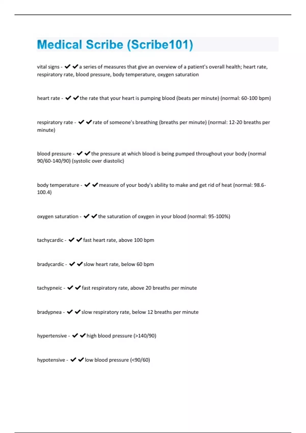 Medical Scribe (Scribe101)317 Questions and Answers(A+ Solution guide