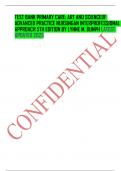 TEST BANK PRIMARY CARE&colon; ART AND SCIENCE OF ADVANCED PRACTICE NURSING  AN INTERPROFESSIONAL APPROACH 5TH EDITION BY LYNNE M&period; DUNPH LATEST UPDATED 2023