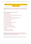 WGU D152 Inclusive Classroom Exam Study Guide &vert; Latest 2023&sol;24 &vert; Updated & Verified &vert; Guaranteed Success 