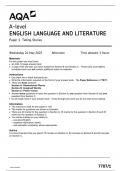 AQA A LEVEL ENGLISH LANGUAGE AND LITERATURE PAPER 1 QUESTION PAPER 2023(7702/1:telling stories )