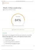 Nursing 102 Week 2 EAQ Leadership Answers 2023
