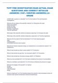 TCFP FIRE INVESTIGATOR EXAM ACTUAL EXAM QUESTIONS AND CORRECT DETAILED  ANSWERS &lpar;100&percnt; VERIFIED ANSWERS&rpar; &vert;A&plus;  GRADE