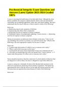 Psychosocial Integrity Exam Questions and Answers Updated 2023-2024 Graded A&plus;
