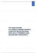 TEST BANK FOR MEDICAL-SURGICAL NURSING CONCEPTS & PRACTICE 3RD EDITION SUSAN DEWIT HOLLY STROMBERG CAROL DALLRED ISBN: 9780323328913