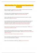 WGU Nutrition Pre Assessment Questions & Answers &vert; Latest 2023&sol;24 &vert; Updated & Verified &vert; Guaranteed Success 