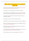 WGU Web Development Foundations Test Prep &vert; Latest 2023&sol;24 &vert; Updated & Verified &vert; Guaranteed Success &vert; 20 Pages