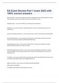 EA Exam Review Part 1 exam 2023 with 100% correct answers